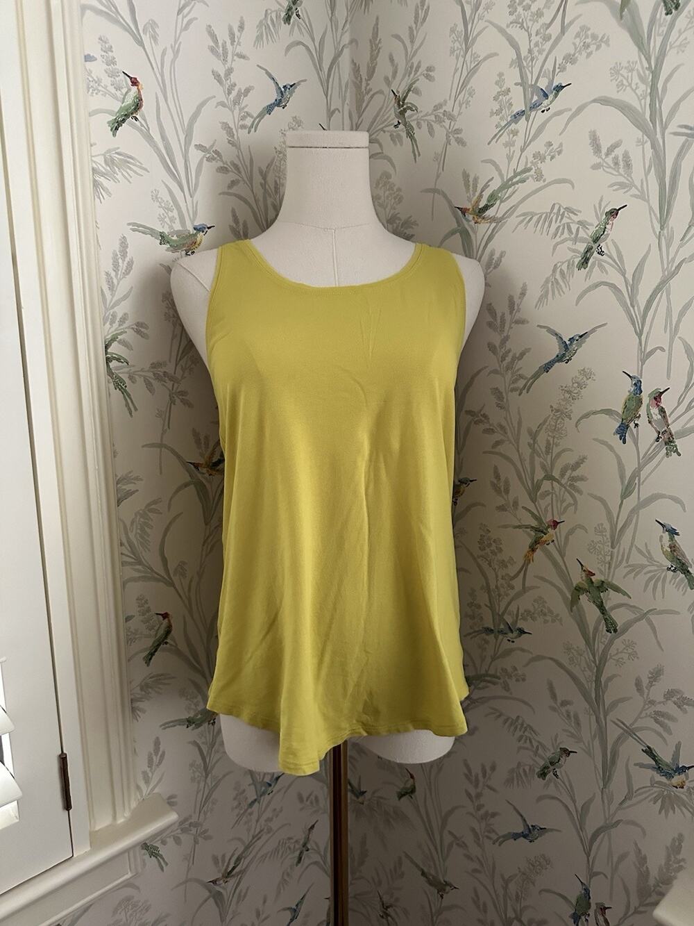 Lululemon Love Tank Top Shirt Yellow Racerback Pima Cotton Relaxed Sleeveless 4